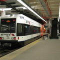 NJT NCS LRV 107B @ inbound platform at Newark Penn Station. Photo taken by Brian Weinberg, 2/16/2004.