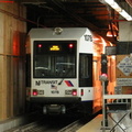 NJT NCS LRV 107B @ inbound platform at Newark Penn Station. Photo taken by Brian Weinberg, 2/16/2004.