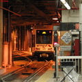 NJT NCS LRV 107B @ inbound platform at Newark Penn Station. Photo taken by Brian Weinberg, 2/16/2004.