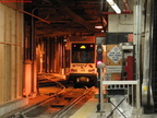 NJT NCS LRV 107B @ inbound platform at Newark Penn Station. Photo taken by Brian Weinberg, 2/16/2004.
