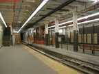 Newark City Subway inbound platforms @ Newark Penn Station. Photo taken by Brian Weinberg, 2/16/2004.