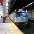 Amtrak AEM7 932 @ Newark Penn Station. Photo taken by Brian Weinberg, 2/16/2004.