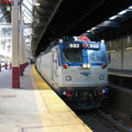 Amtrak AEM7 932 @ Newark Penn Station. Photo taken by Brian Weinberg, 2/16/2004.