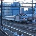 NJT ALP44 4410 @ Harrison, NJ, after sunrise on a cloudy day. Photo taken by Brian Weinberg, 2/18/2004.