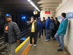 At Grand Street to catch the first SOUTHBOUND (D)