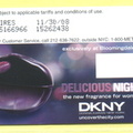 2007 DKNY Delicious Night fragrance at Bloomingdales Metrocard