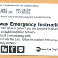 Subway Emergency Instructions (English)