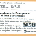 Subway Emergency Instructions (Spanish)