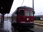 Philadelphia Suburban Transportation Co. #76 (J.G. Brill Co., 1926, "Center Door") @ Steamtown / ECTM loading platform