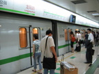 Shanghai trains. Photo taken by Dan T., June 2005.