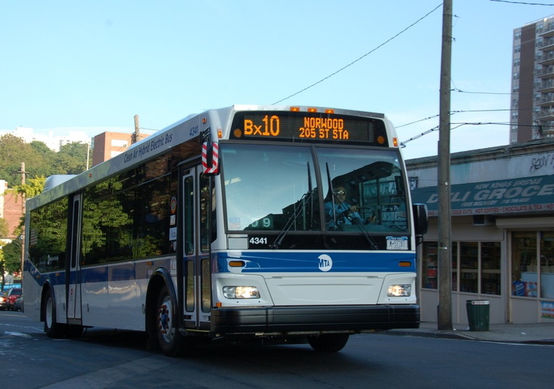 New York City Transit Bus Orion VII NG 4341 @ W 231 St and Kingsbridge Ave (Bx10). - New York City Transit Bus Orion VII NG 4341 @ W 231 St and Kingsbridge Ave (Bx10). DSC_3445a.jpg