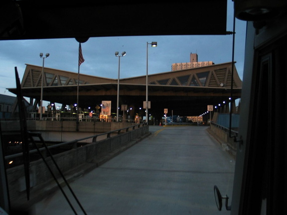 George Washington Bridge Bus Terminal. Rockland Coaches Route 84, southbound. Photo taken by Brian Weinberg, 07/09/2003.