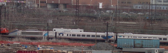 Acela Express @ Sunnyside Yard. Photo by Brian Weinberg, 01/09/2003.