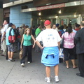 Crowds outside Penn Station