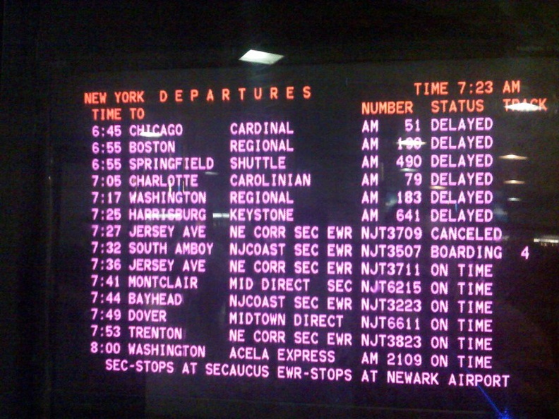 Signal trouble on the Northeast Corridor resulted in delays and cancellations on the morning of August 11, 2010. - Signal trouble on the Northeast Corridor resulted in delays and cancellations on the morning of August 11, 2010. Downed tree near Morrisville, Pa., caused a power outage around 5:30 a.m. img287.jpg