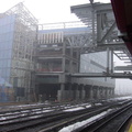 AirTrain Terminal construction @ Jamaica. Photo taken by Brian Weinberg, 02/23/2003. (106kb)