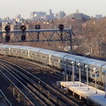 LIRR M-1 @ Woodside. Photo by Brian Weinberg, 01/07/03. (85k)