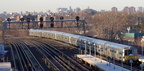 LIRR M-1 @ Woodside. Photo by Brian Weinberg, 01/07/03. (85k)