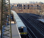 LIRR M-1 @ Woodside. Photo by Brian Weinberg, 01/07/03. (95k)