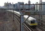 LIRR M-1 @ Sunnyside Yard. Photo by Brian Weinberg, 01/09/2003.