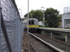 LIRR M-1 @ Far Rockaway. Photo taken by Brian Weinberg, 7/28/2002.