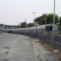 LIRR M-1 @ Far Rockaway. Photo taken by Brian Weinberg, 7/28/2002.