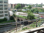 Abandoned LIRR Bay Ridge Branch &quot;East New York&quot; Station as seen from the (L) @ Atlantic Av. Photo taken by Brian Weinb