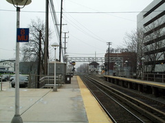 LIRR Mineola station. Photo taken by Brian Weinberg, 4/12/2001.