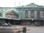 Exterior of Hoboken Terminal. Photo taken by Brian Weinberg, 03/25/2001.