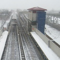 R-143 @ Livonia Av (L). Photo taken by Brian Weinberg, 02/17/2003. This was the Presidents Day Blizzard of 2003.