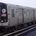 R-143 8200 @ Livonia Av (L). Photo taken by Brian Weinberg, 02/17/2003. This was the Presidents Day Blizzard of 2003.
