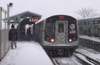 R-143 8200 @ Livonia Av (L). Photo taken by Brian Weinberg, 02/17/2003. This was the Presidents Day Blizzard of 2003.