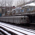 R-32 3808 @ Bay Parkway (N). Photo taken by Brian Weinberg, 02/15/2003. (119kb)