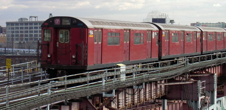 R-36WF 9584 @ Queensboro Plaza (7). Photo taken by Brian Weinberg, 01/09/2003. PDRM1561a.jpg