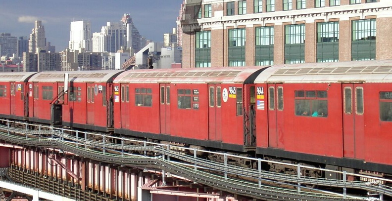 R-36WF 9645 @ Queensboro Plaza (7). Photo taken by Brian Weinberg, 01/09/2003.