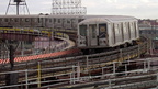 R-40 @ Queensboro Plaza (N). Photo by Brian Weinberg, 01/09/2003.