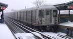 R-42 4666 @ Livonia Av (L). Photo taken by Brian Weinberg, 02/17/2003. This was the Presidents Day Blizzard of 2003.