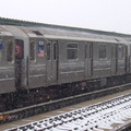 R-62A 1838 @ Junius St (3). Photo taken by Brian Weinberg, 02/17/2003. This was the Presidents Day Blizzard of 2003.