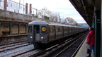 R-68 5142 @ 18 Av (N). This is a lost (W) train. Photo by Brian Weinberg, 01/09/2003.