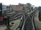 Interlocking north of Myrtle Av (J/M). Photo by Brian Weinberg, 11/27/2002. (112k)