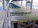 Center trackway @ Wyckoff Av (M). Photo by Brian Weinberg, 11/27/2002. (125k)