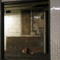 Open door to the sealed up northbound side platform @ 14 St-Union Square (4/5/6). Note the original tile seen on the inside wall