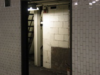 Open door to the sealed up northbound side platform @ 14 St-Union Square (4/5/6). Note the original tile seen on the inside wall