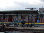 Long abandoned middle platform and current Canarsie-bound Atlantic Av (L) platform. Photo by Brian Weinberg, 11/27/2002. (80k)