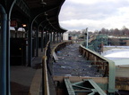 Long abandoned trackway @ the soon to be abandoned Manhattan-bound Atlantic Av (L) platform. Photo by Brian Weinberg, 11/27/2002