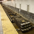 Southbound "express" trackway, soon to be the northbound track. Photo by Brian Weinberg, 11/27/2002. (89k)