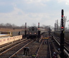 PDRM1619 || An R-38 A train approaches going NB @ Howard Beach (A). Photo by Brian Weinberg, 01/19/2003.