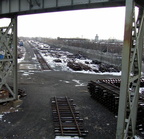Walking further towards Junius St, the view looking south from the pedestrain bridge. Photo taken by Brian Weinberg, 12/29/2002.