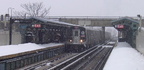 R-143 8200 @ Livonia Av. Photo taken by Brian Weinberg, 02/17/2003. This was the Presidents Day Blizzard of 2003.
