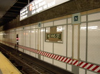 Tilework on the nb platform wall. Photo taken by Brian Weinberg, 12/29/2002. (89k)